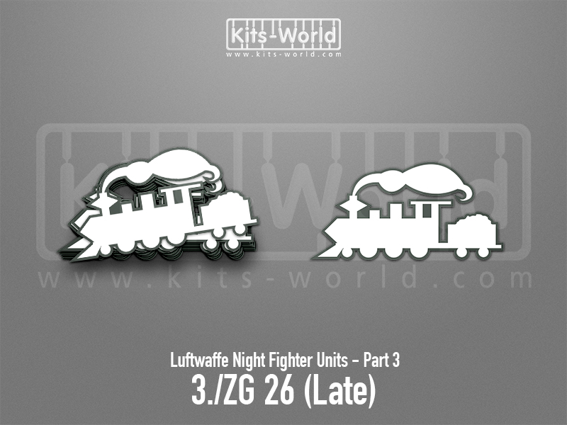 Kitsworld SAV Sticker - Luftwaffe Night Fighters - 3./ZG 26 (Late) W:100mm x H:51mm 